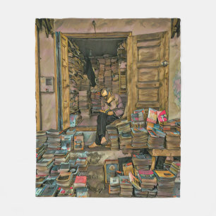 Reading Lovers Gift For Librarian Fleece Blanket