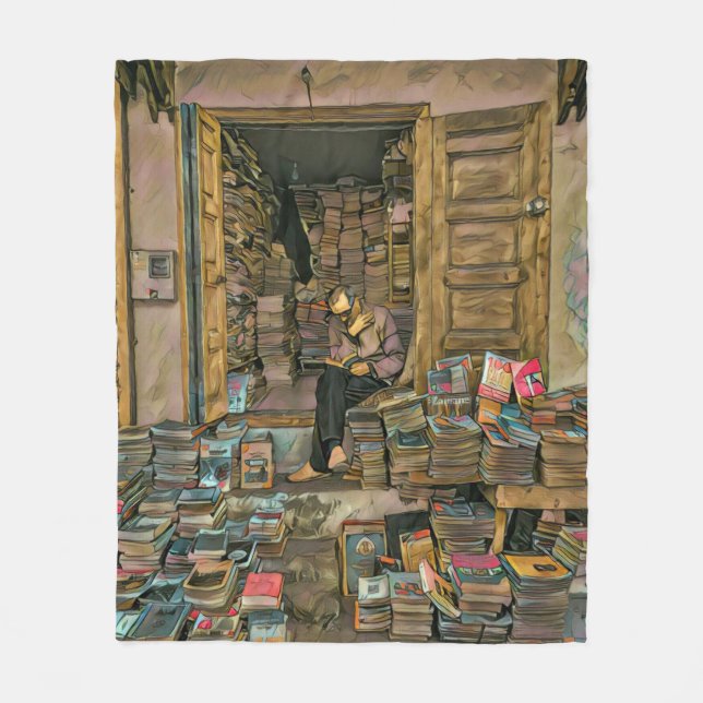 Reading Lovers Gift For Librarian Fleece Blanket (Front)