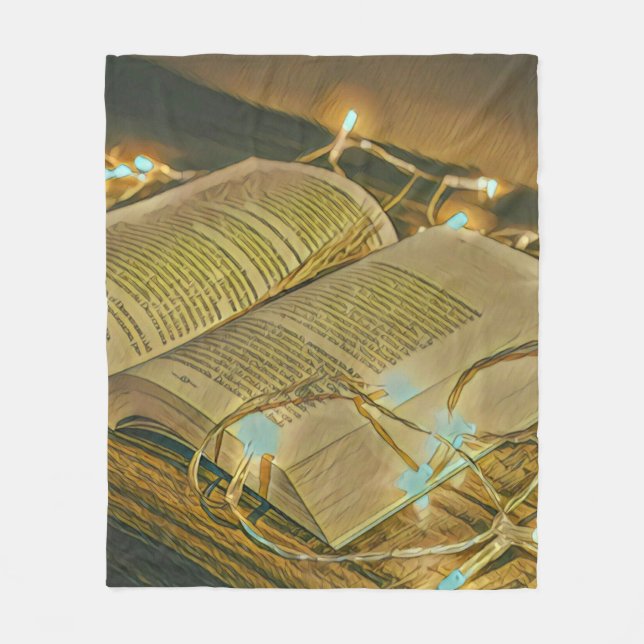 Reading Lovers Gift For Librarian Fleece Blanket (Front)