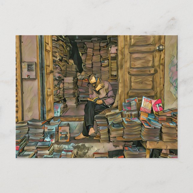 Reading Lovers Gift For Librarian Postcard (Front)