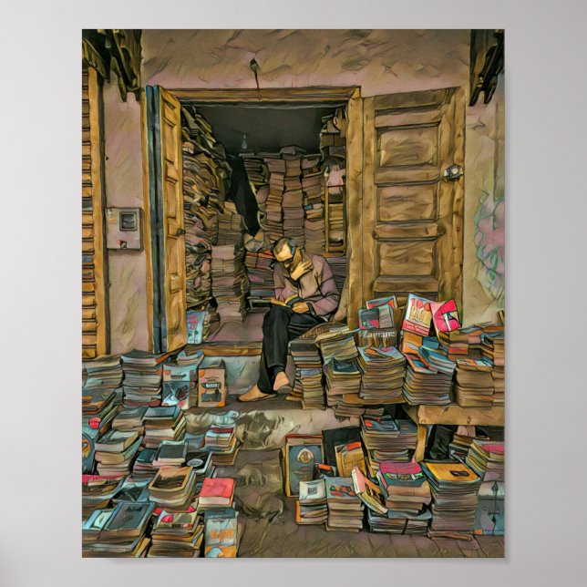 Reading Lovers Gift For Librarian Poster (Front)