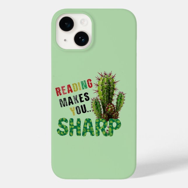 Reading Makes You Sharp Funny Book Reading Lovers  Case-Mate iPhone Case (Back)