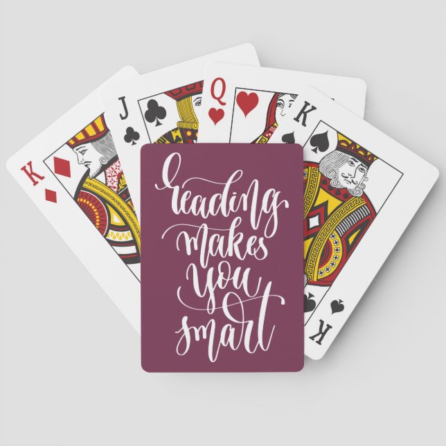 Reading Makes You Smart Playing Cards (Back)