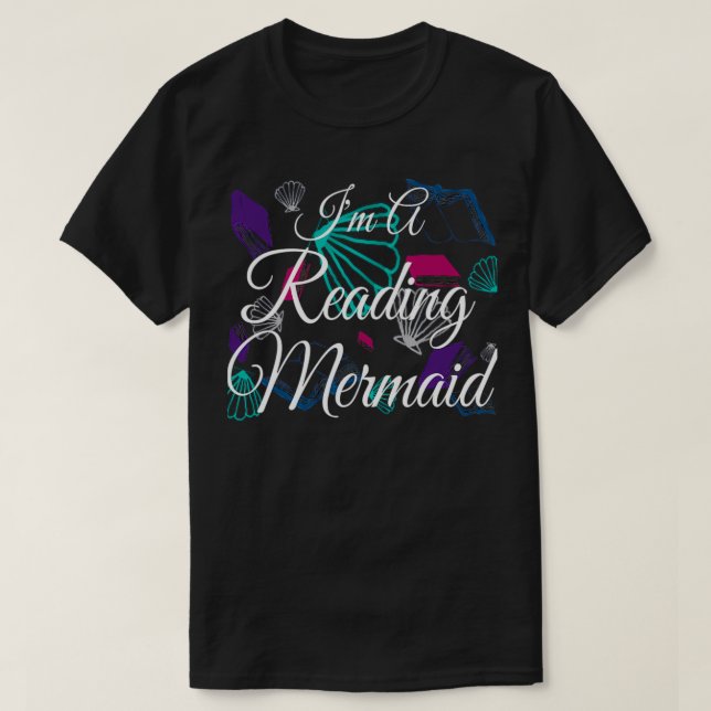 Reading Mermaid 2 T-Shirt (Design Front)