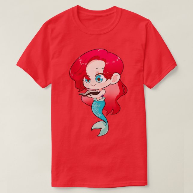 Reading Mermaid T-Shirt (Design Front)