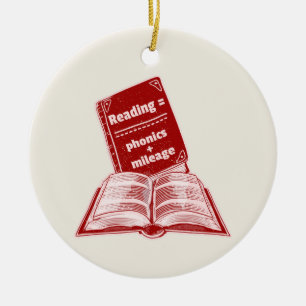Reading mileage Phonics  Ceramic Tree Decoration