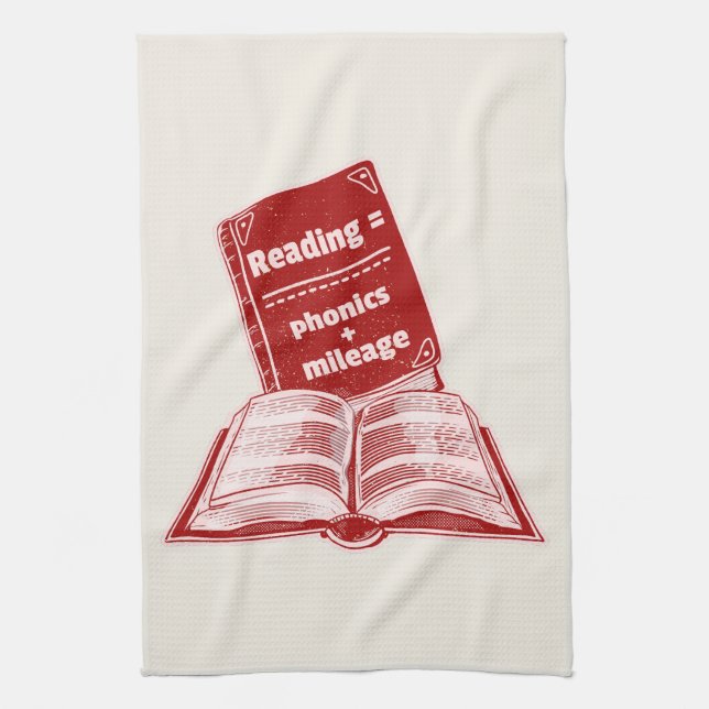 Reading mileage Phonics  Tea Towel (Vertical)