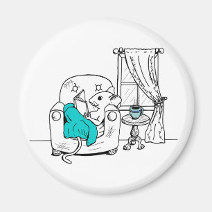 Reading Mouse Magnet