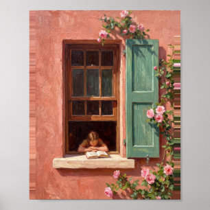 Reading Nook Art No. 1 Vintage Painting Poster