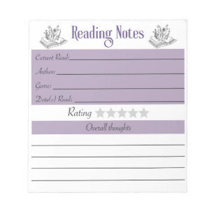 Reading Notes Notepad