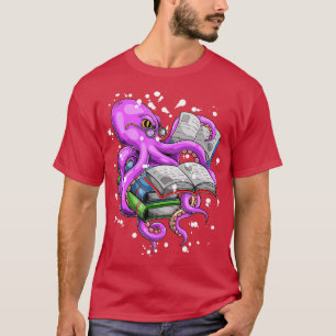 Reading Octopus  T-Shirt