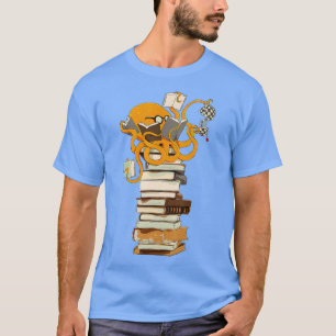 Reading Octopus tea coffee and books gift T-Shirt