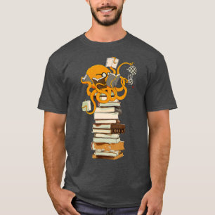 Reading Octopus tea coffee and books gift T-Shirt