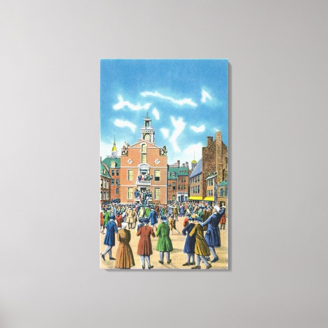 Reading of the Declaration of Independence Canvas Print (Front)