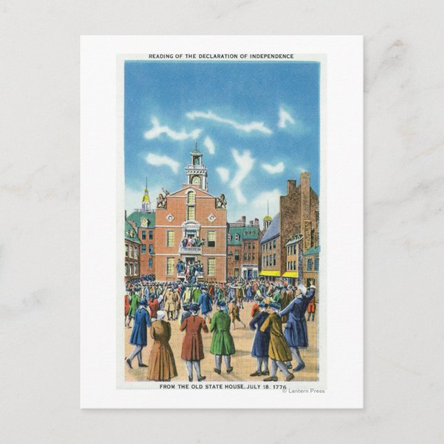 Reading of the Declaration of Independence Postcard (Front)