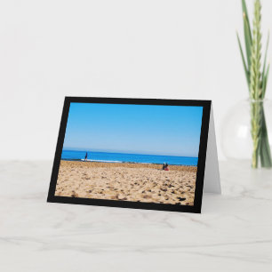 Reading on the Sandy Beach Card