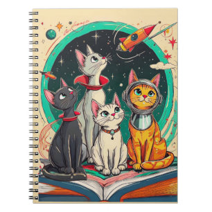 Reading Opens a Gateway to Cosmic Cat Adventures Notebook