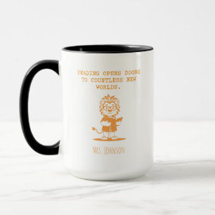 Reading Opens Doors New Worlds Book Lover Mug