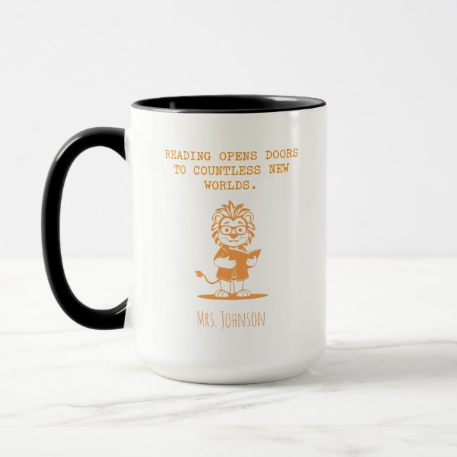 Reading Opens Doors New Worlds Book Lover Mug (Left)
