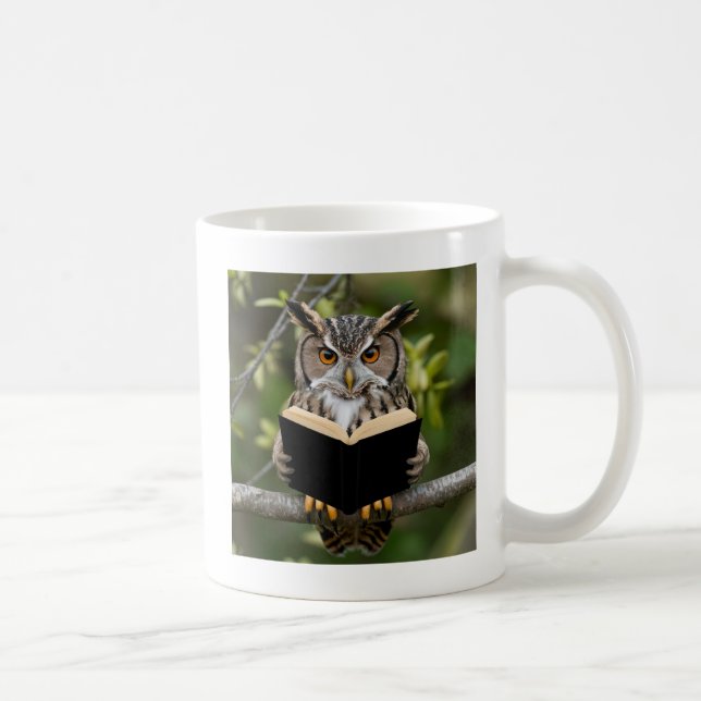 Reading Owl Coffee Mug (Right)