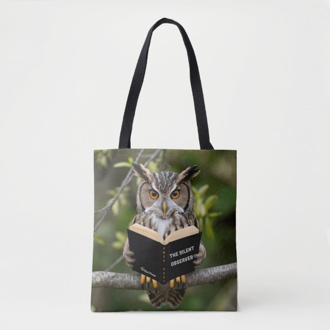 Reading Owl Tote Bag (Front)