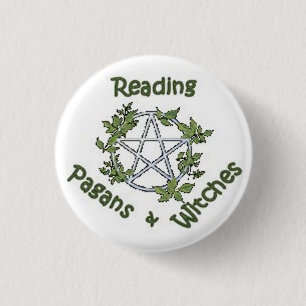 Reading Pagans & Witches Small Button Pin
