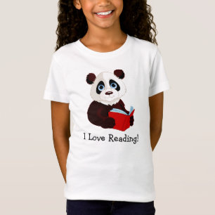Reading Panda Design Clothing T-Shirt