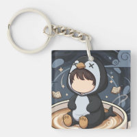 Reading Penguin with Warm Cup