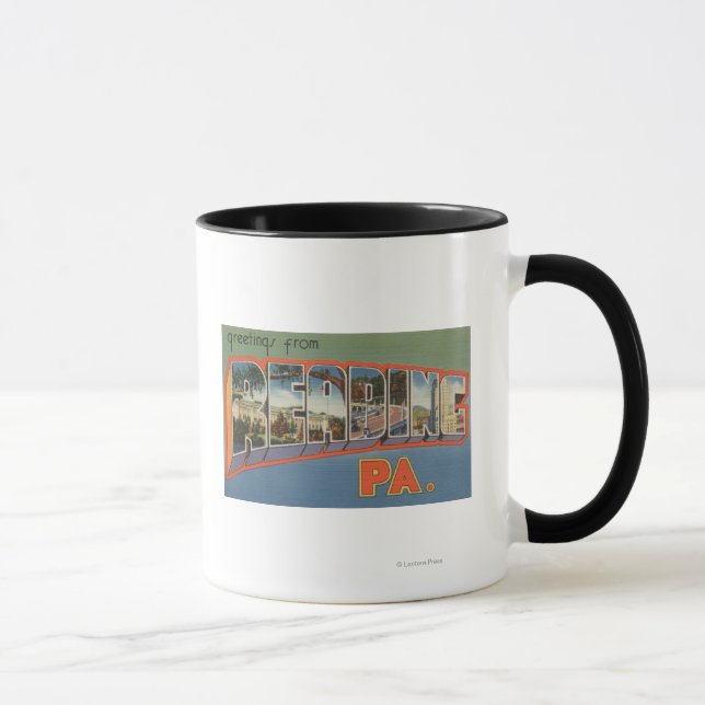 Reading, Pennsylvania - Large Letter Scenes Mug (Right)