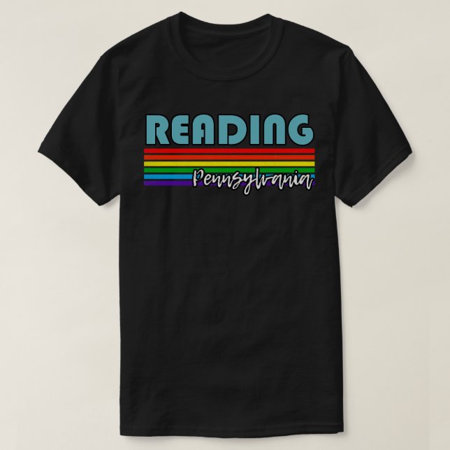 Reading Pennsylvania Pride  Reading LGBT Gift LGBT T-Shirt (Design Front)