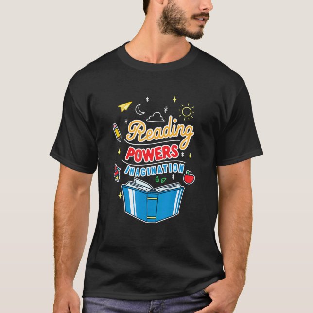 Reading Powers Imagination T-Shirt (Front)