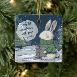 Reading Quote Ornament for Book Lovers