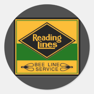 Reading Railroad, Bee Line Service Classic Round Sticker