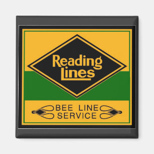 Reading Railroad,Bee Line Service Magnet