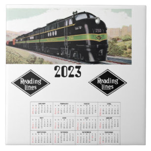 Reading railroad calendar       tile