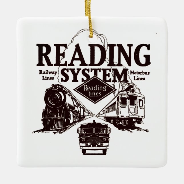 Reading Railroad Christmas Ornament             (Front)