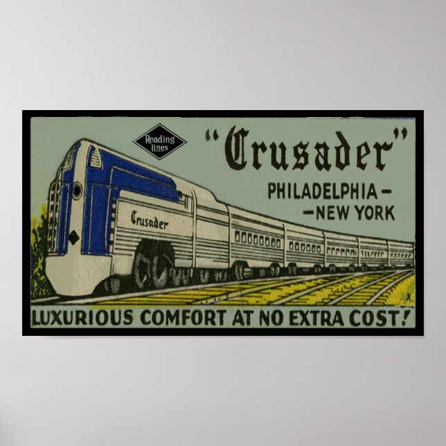 Reading Railroad Crusader 1937 Poster (Front)