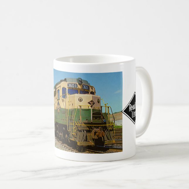 Reading Railroad GP-30 #3601 Coffee Mug (Front Right)