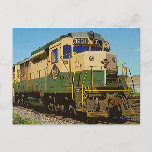 Reading Railroad GP-30 #3601 Postcard (Front)