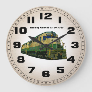 Reading Railroad GP-30 #3601 Wall Clock