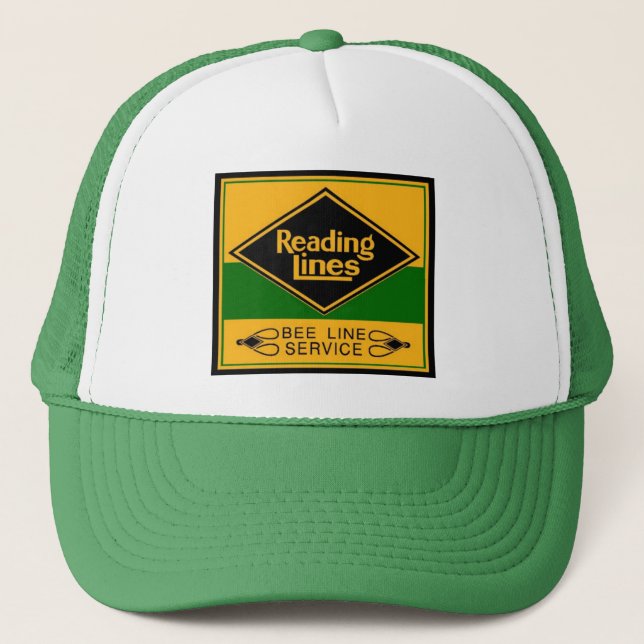 Reading Railroad Lines, Bee Line Service Trucker Hat (Front)