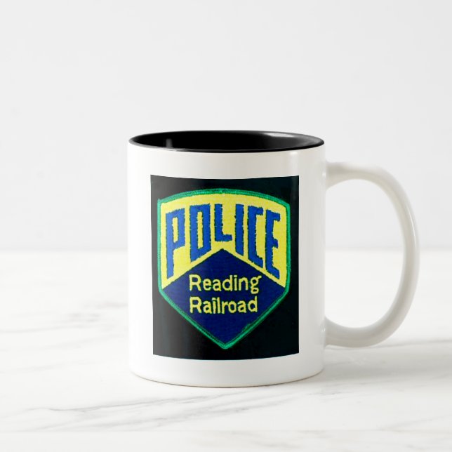 Reading Railroad Police Patch Two-Tone Coffee Mug (Right)