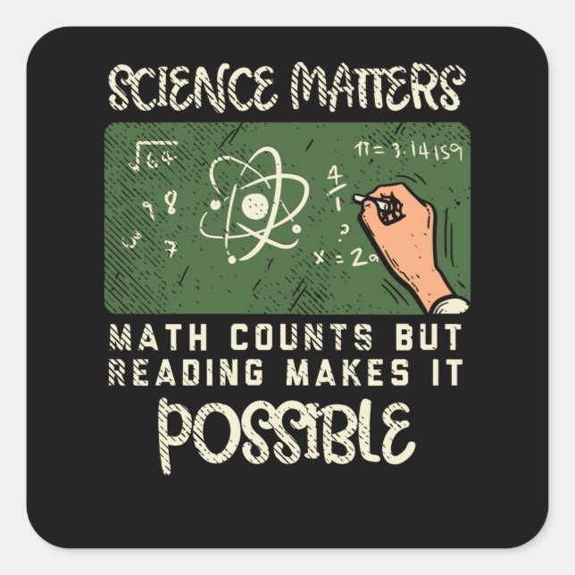Reading - Reading Makes It Possible Square Sticker (Front)