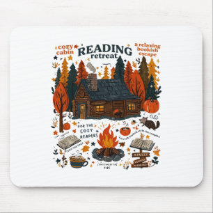 Reading Retreat Ghost Read More Books Funny Hallow Mouse Mat
