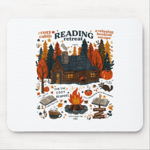 Reading Retreat Ghost Read More Books Funny Hallow Mouse Mat