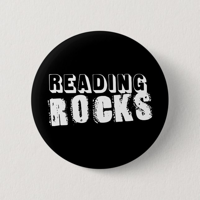 Reading Rocks 6 Cm Round Badge (Front)