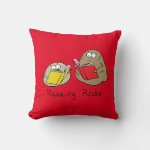 Reading Rocks Funny Book Pillow