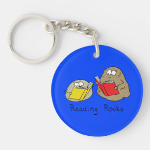 Reading Rocks Kids Cute Key Ring