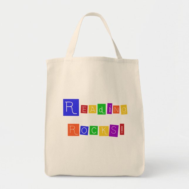 Reading Rocks Tshirts and Gifts Tote Bag (Front)