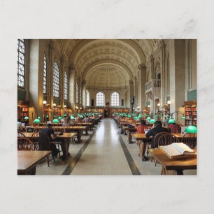 Reading Room Boston Massachusetts Postcard